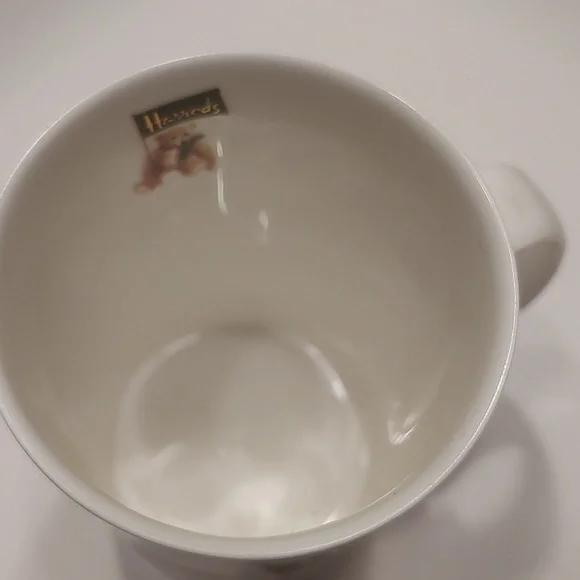 Vintage Harrods White Teddy Bear  Fine Bone China Mug Gold script 4 3/4” H - Picture 5 of 10